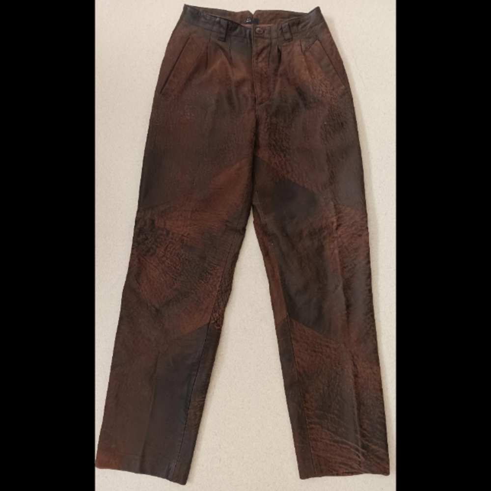 LIKE NEW Vtg Efrem Genuine Leather Moto Pants